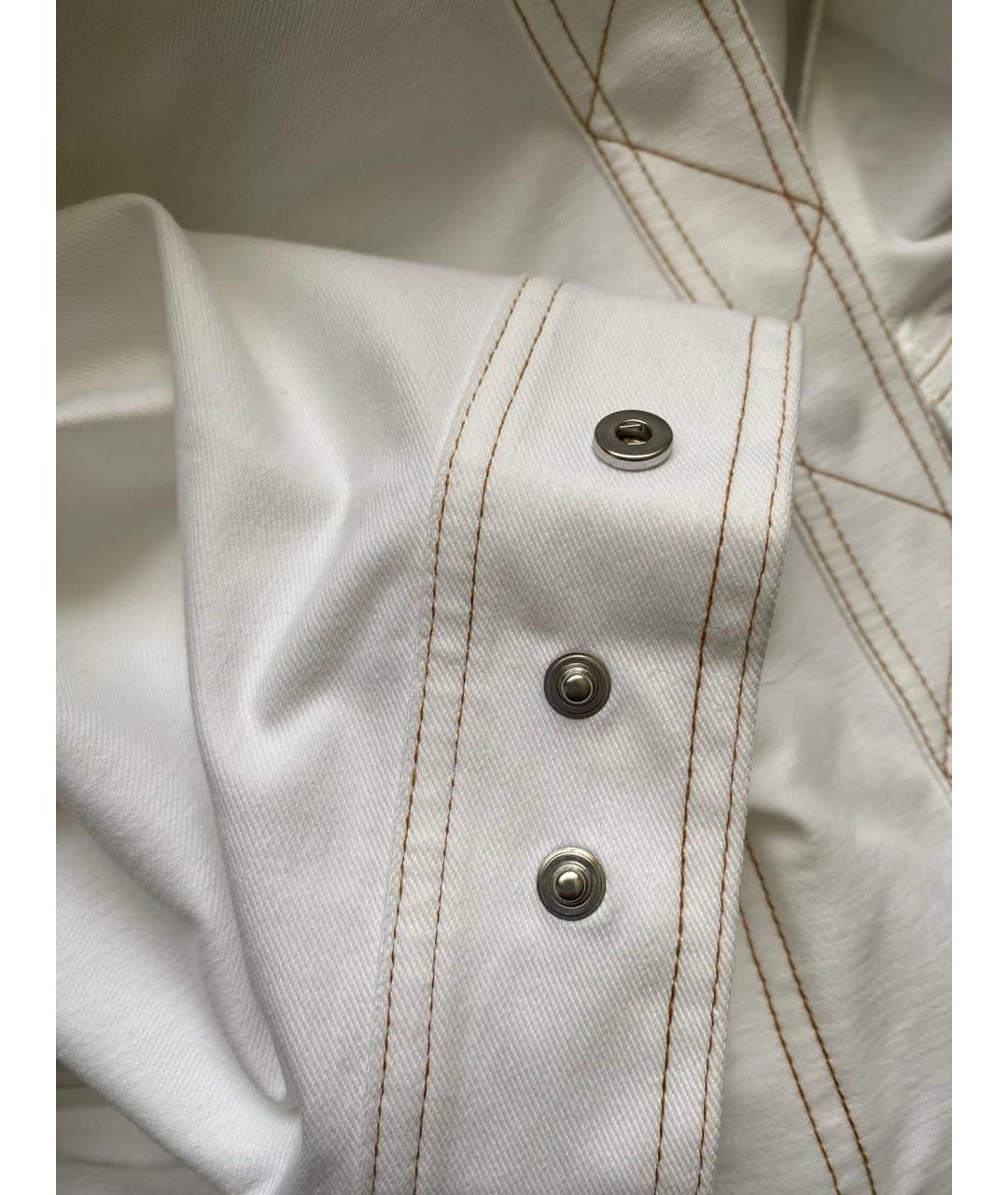MAX MARA Белая хлопко-эластановая куртка, фото 4