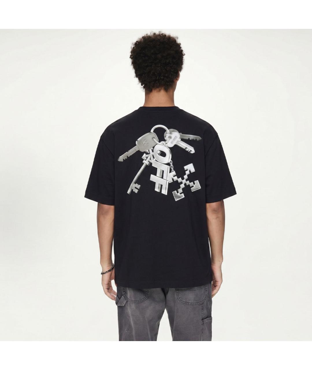 OFF-WHITE Черная футболка, фото 3