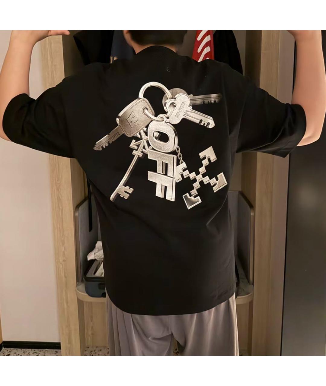OFF-WHITE Черная футболка, фото 6