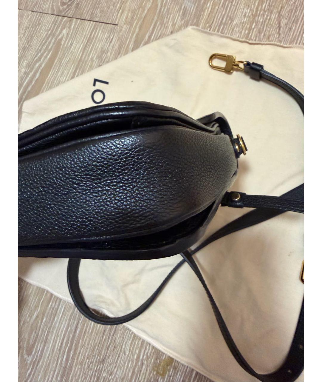 LOUIS VUITTON Черная кожаная сумка через плечо, фото 7
