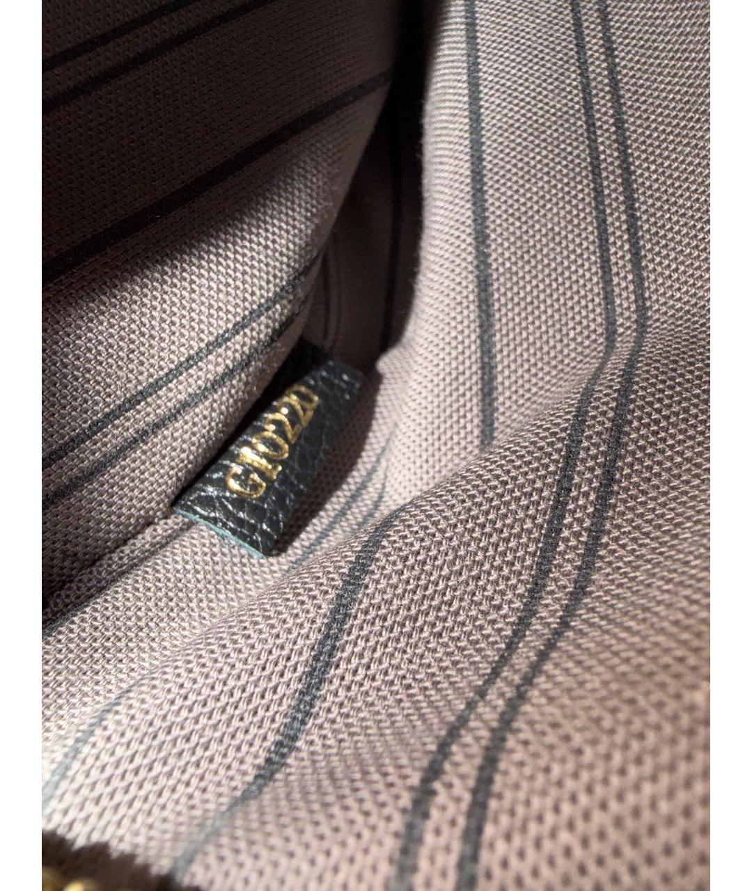 LOUIS VUITTON Черная кожаная сумка через плечо, фото 5