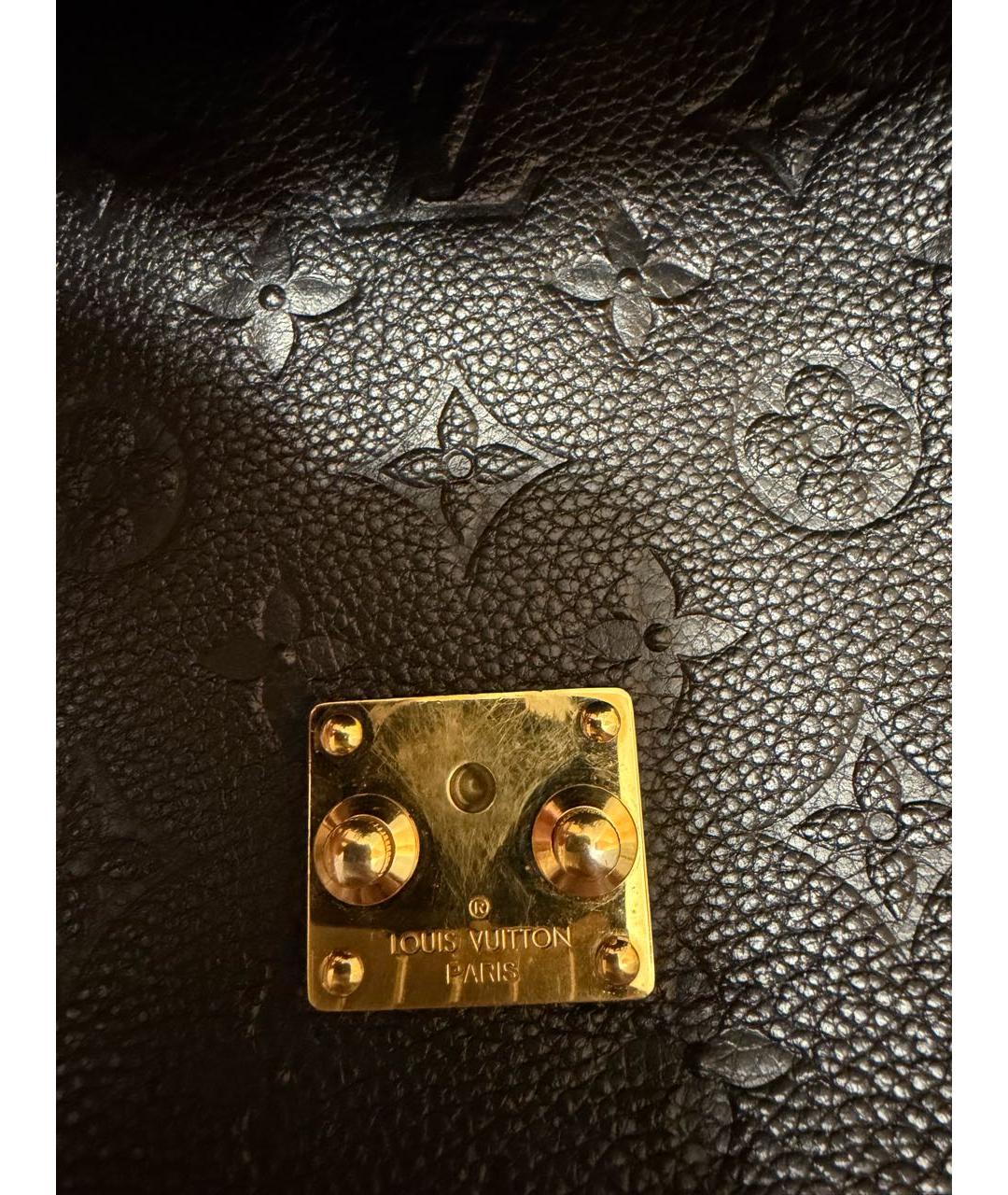 LOUIS VUITTON Черная кожаная сумка через плечо, фото 8