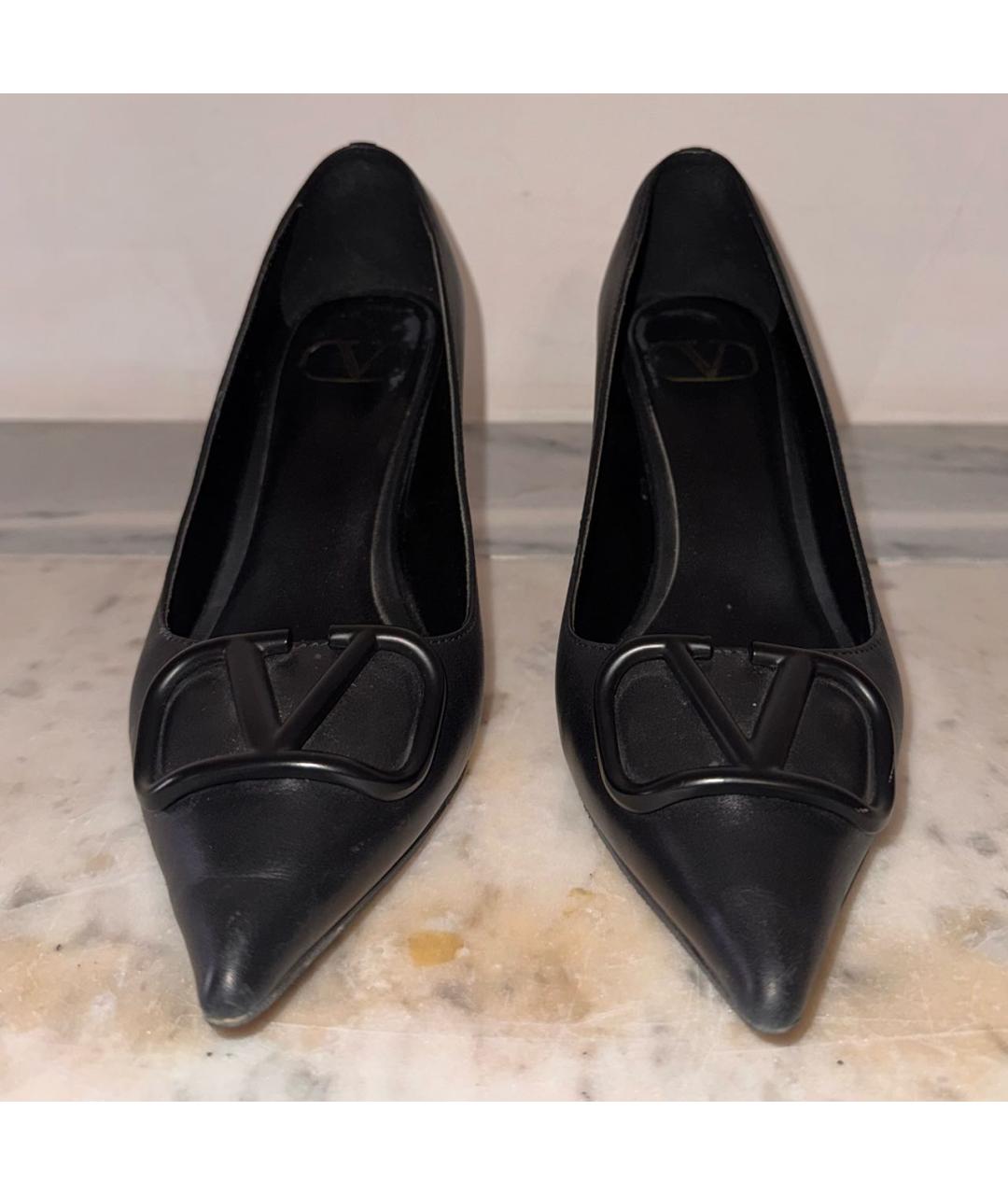 VALENTINO Черные кожаные туфли, фото 2