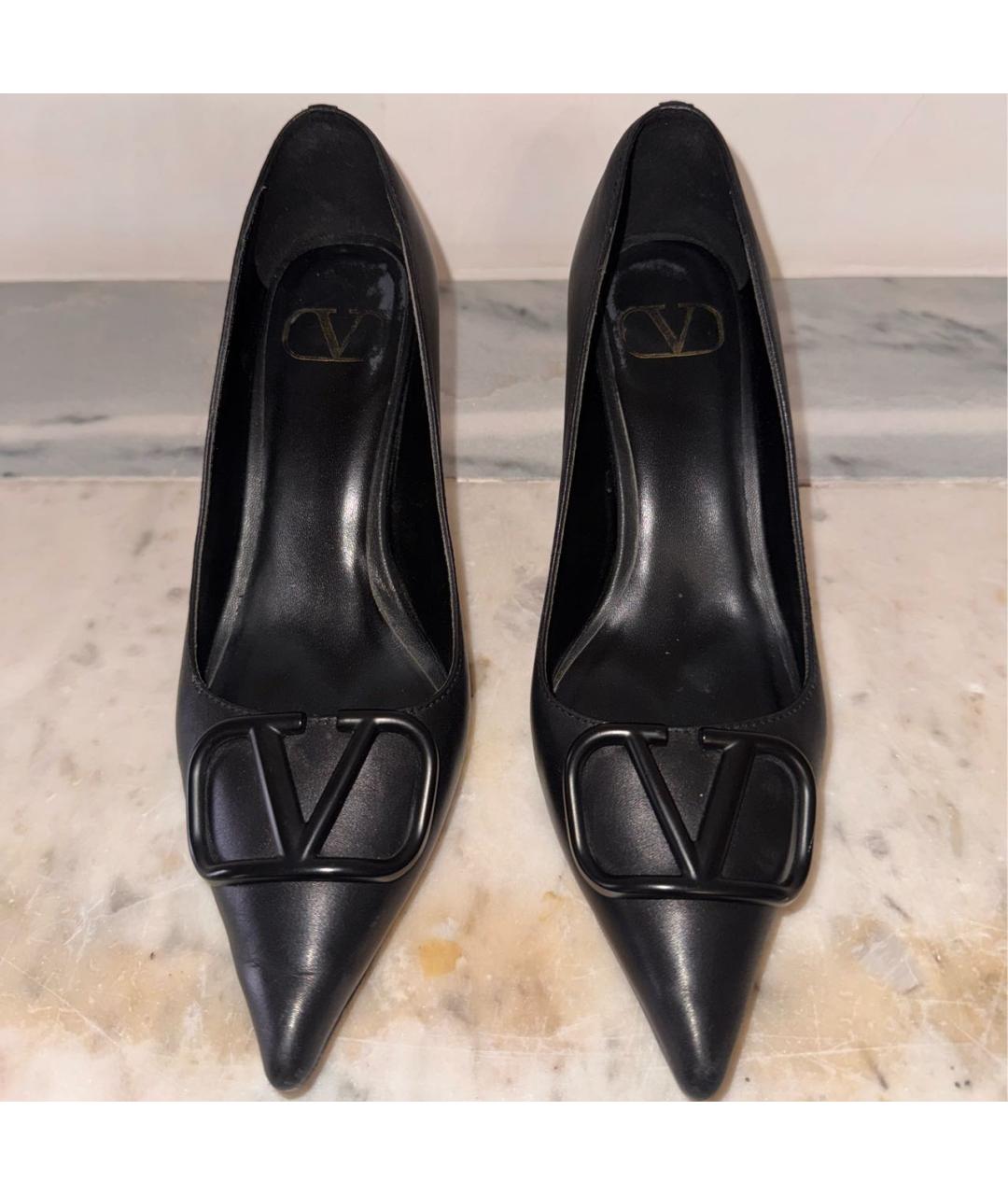 VALENTINO Черные кожаные туфли, фото 3