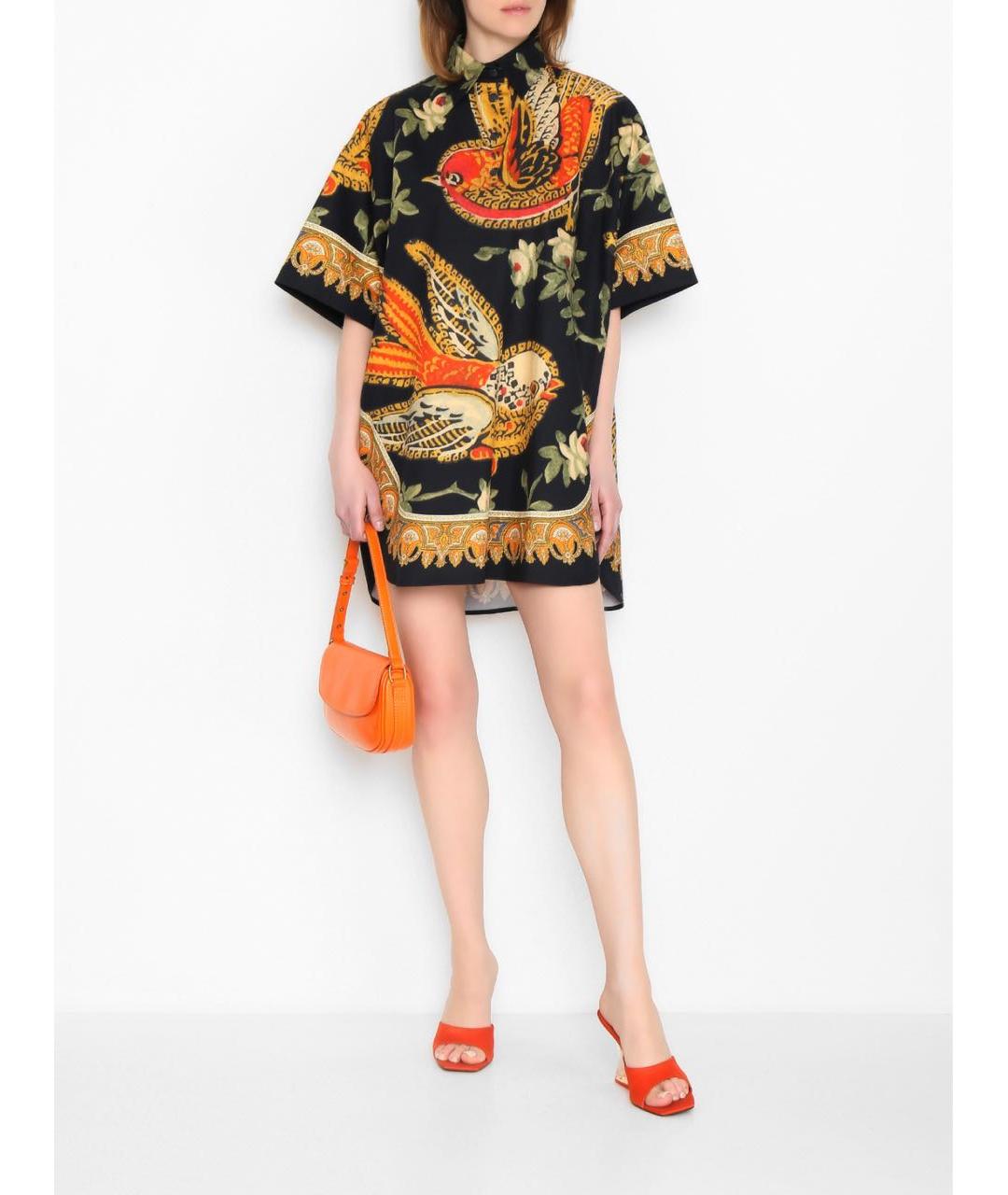 ETRO Мульти хлопко-эластановое повседневное платье, фото 4