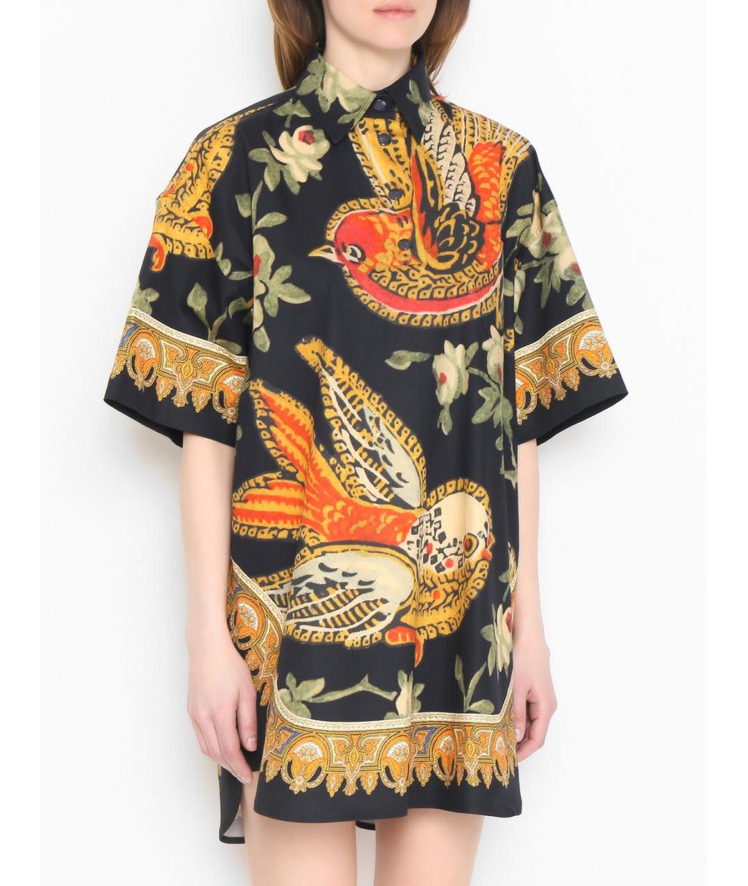 ETRO Мульти хлопко-эластановое повседневное платье, фото 2
