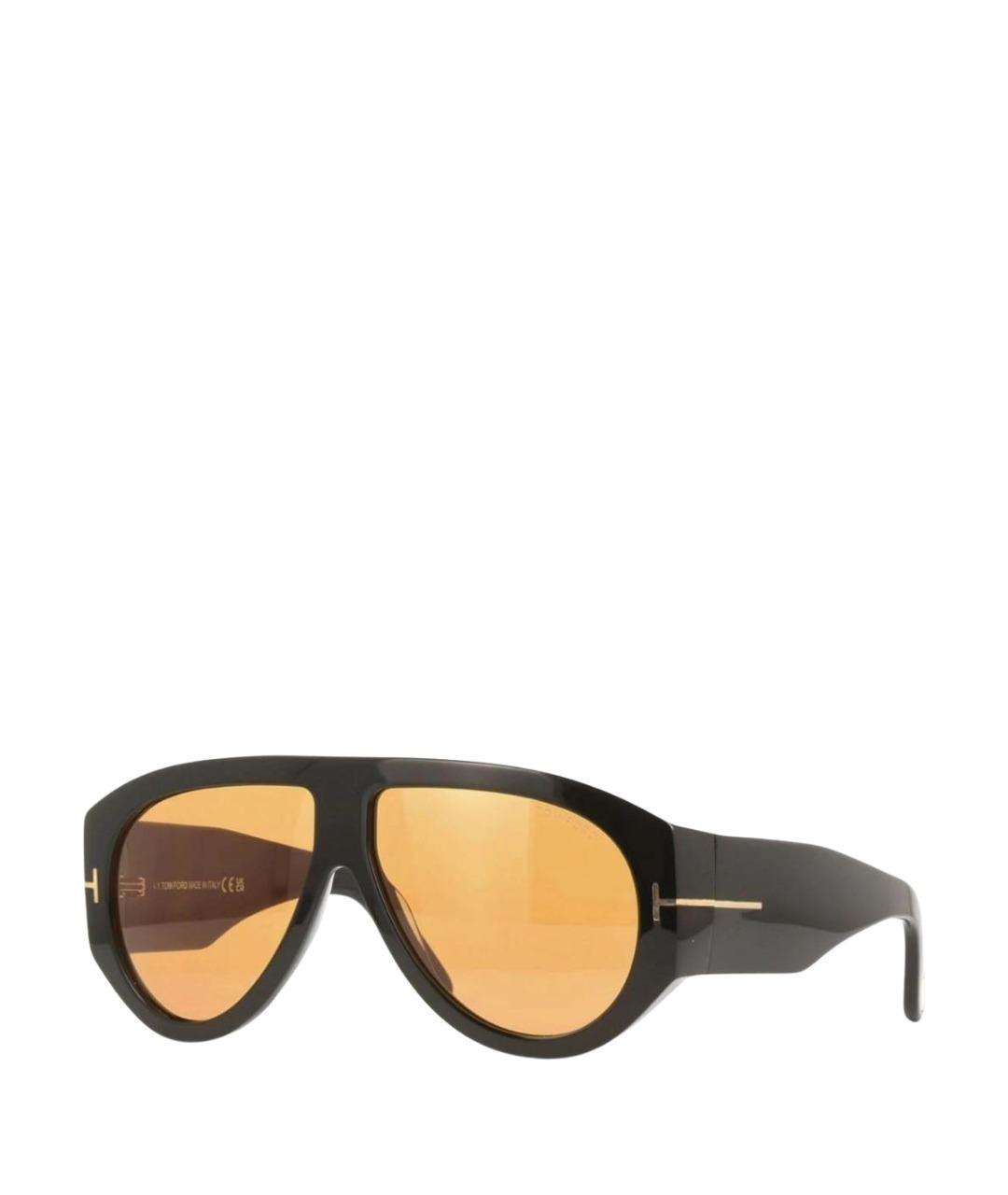 TOM FORD Черные пластиковые солнцезащитные очки, фото 1