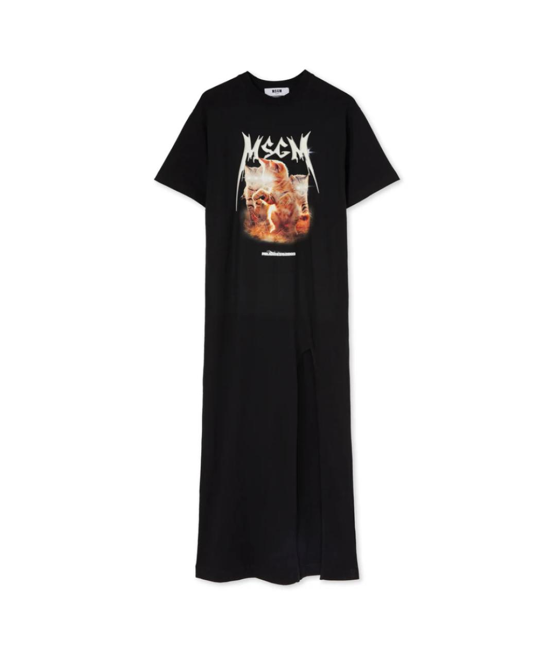 MSGM Черное повседневное платье, фото 1