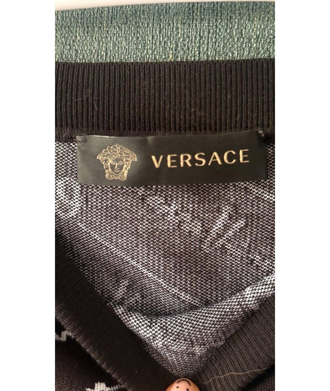 VERSACE Черная вискозная юбка мини, фото 3