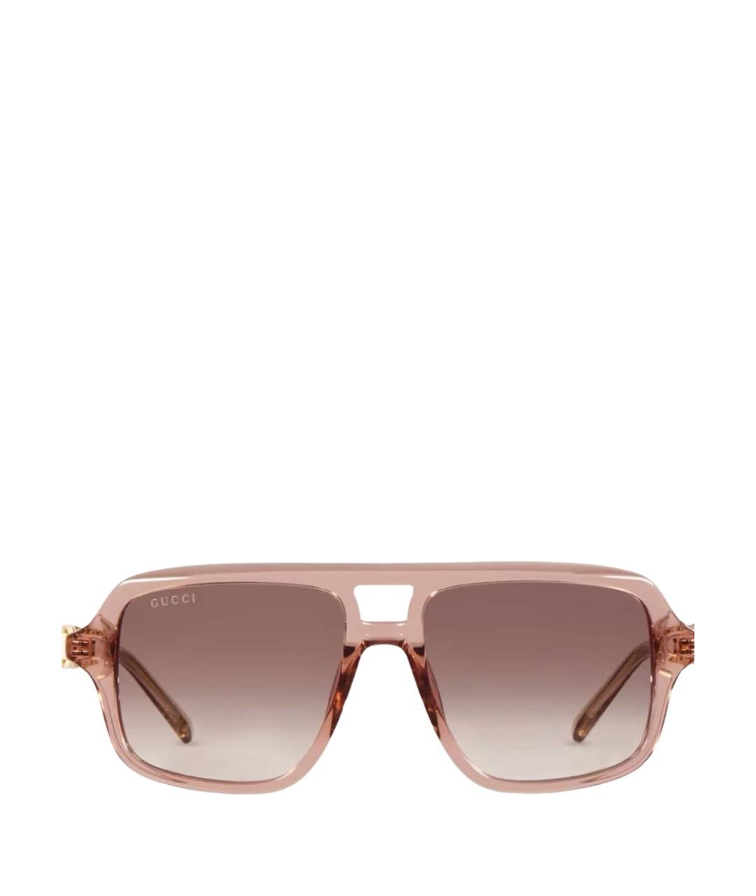 GUCCI Розовые пластиковые солнцезащитные очки, фото 1
