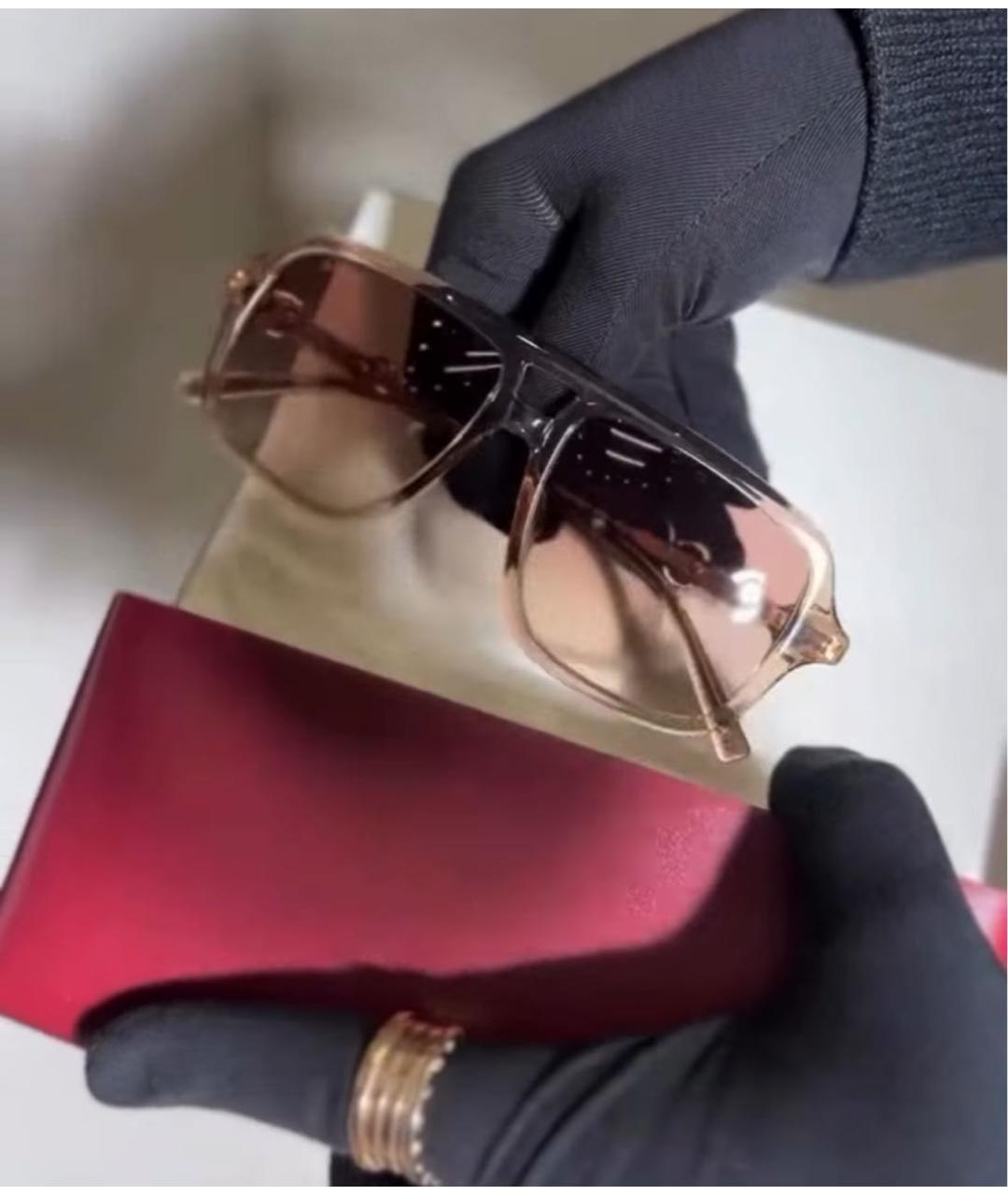 GUCCI Розовые пластиковые солнцезащитные очки, фото 4