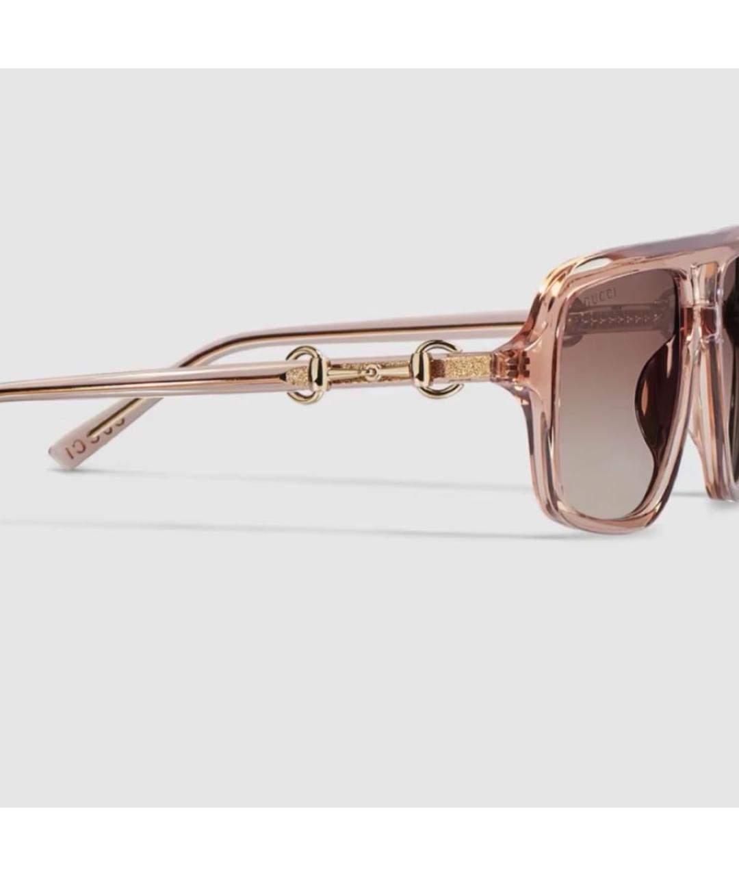 GUCCI Розовые пластиковые солнцезащитные очки, фото 3