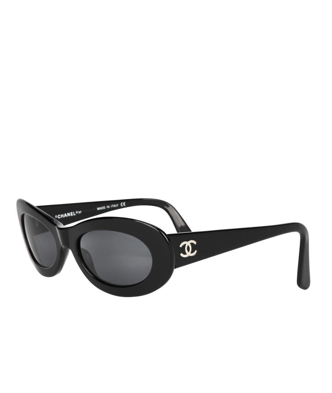 CHANEL Черные пластиковые солнцезащитные очки, фото 8