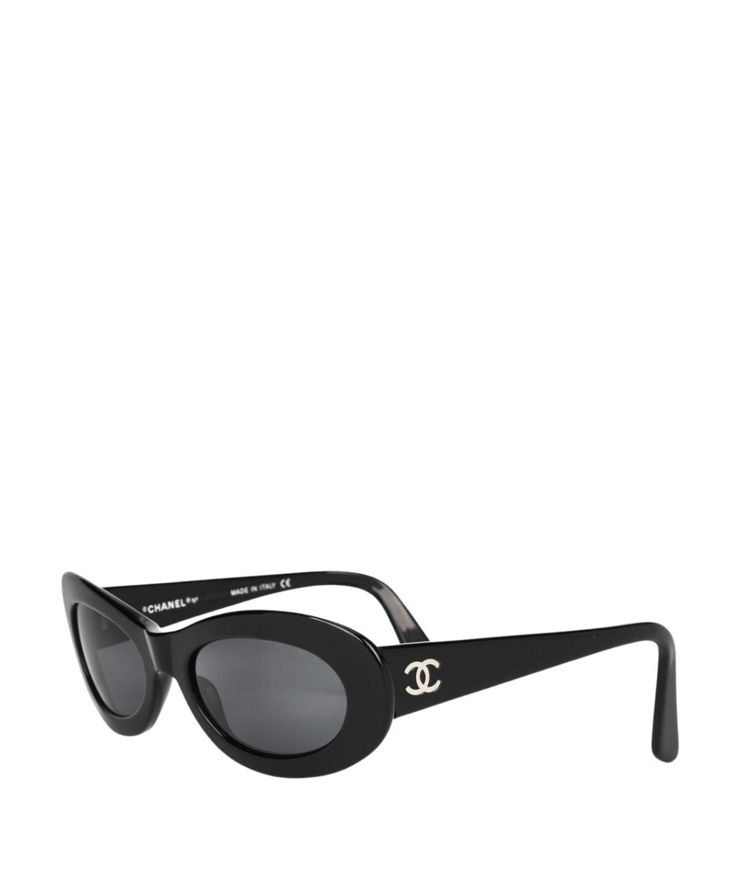 CHANEL Черные пластиковые солнцезащитные очки, фото 1