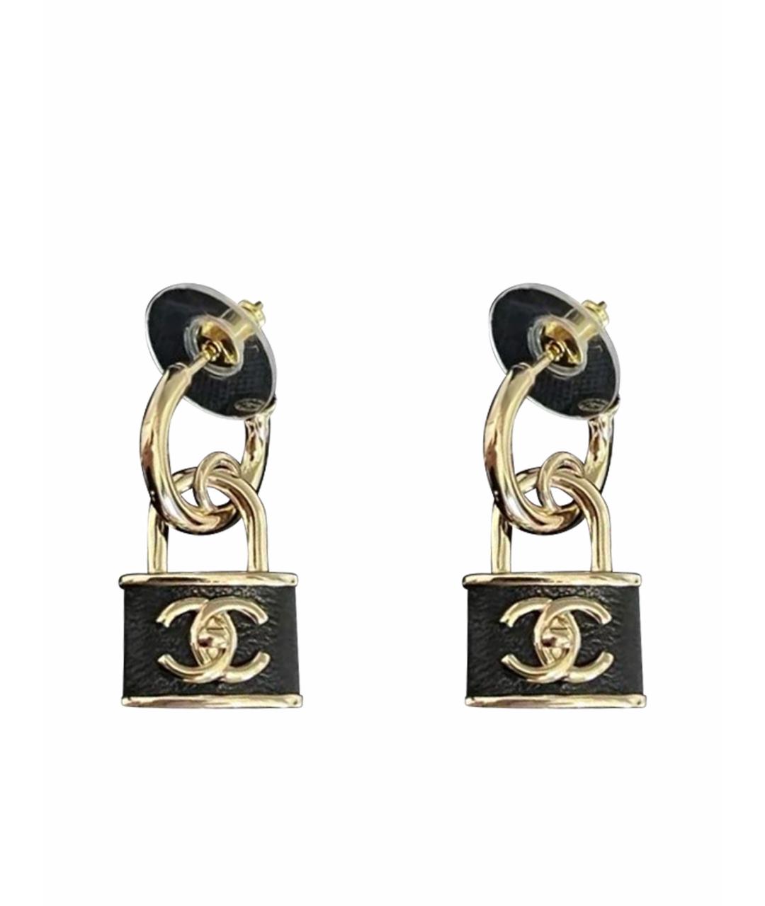CHANEL Черные серьги, фото 1