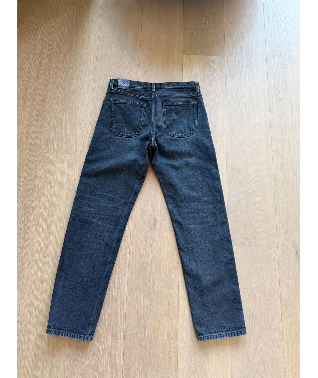 OFF-WHITE Черные хлопковые прямые джинсы, фото 2