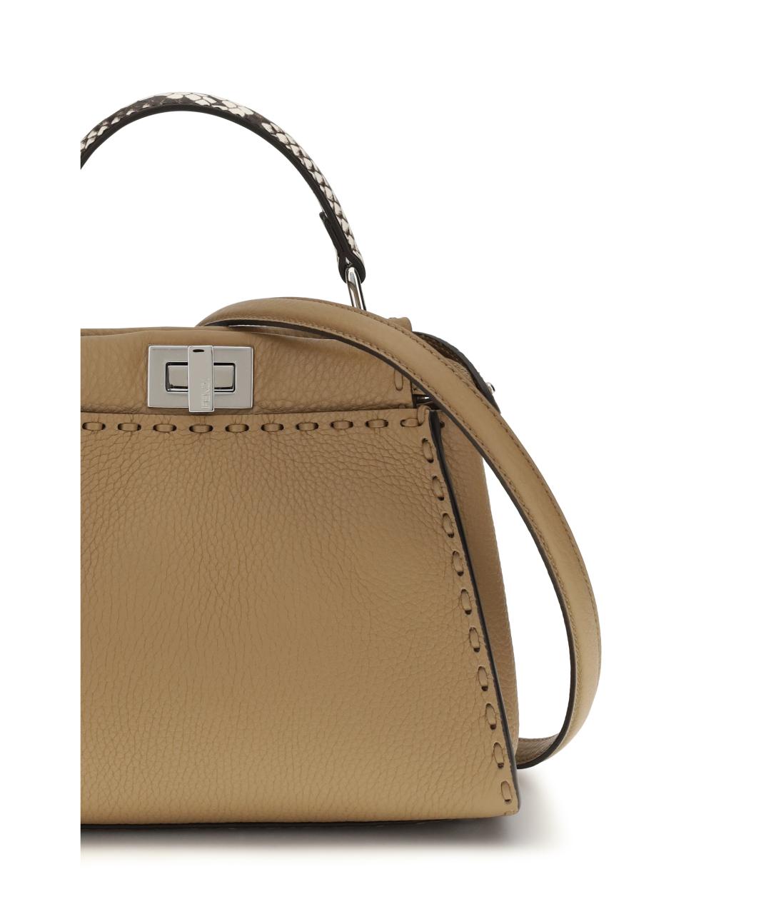 FENDI Кожаная сумка через плечо, фото 4