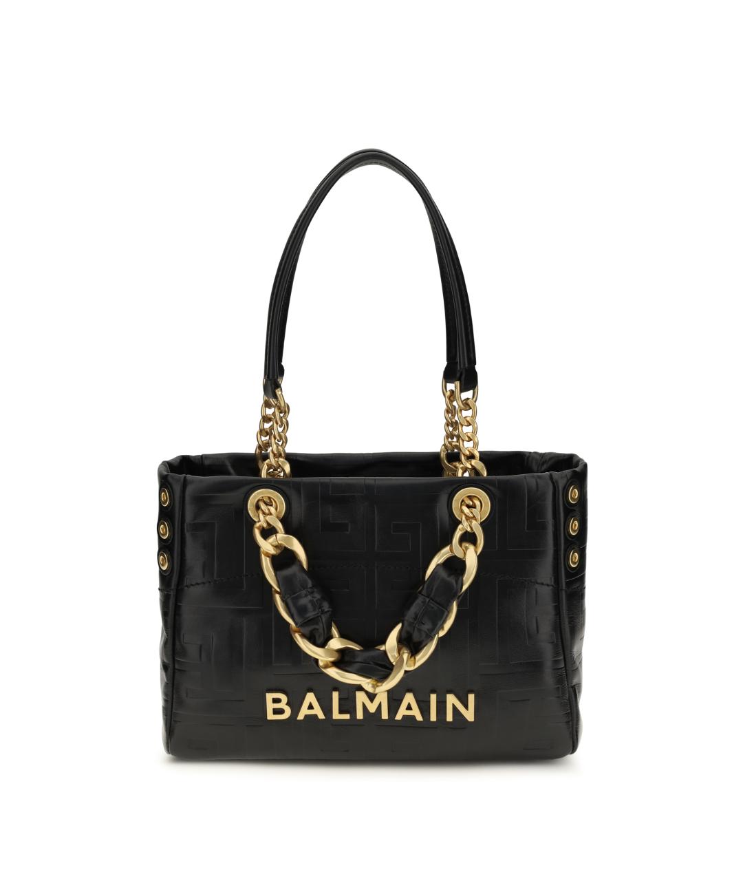 BALMAIN Черная кожаная сумка через плечо, фото 2