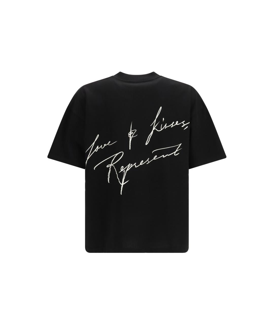 REPRESENT Черная хлопковая футболка, фото 2