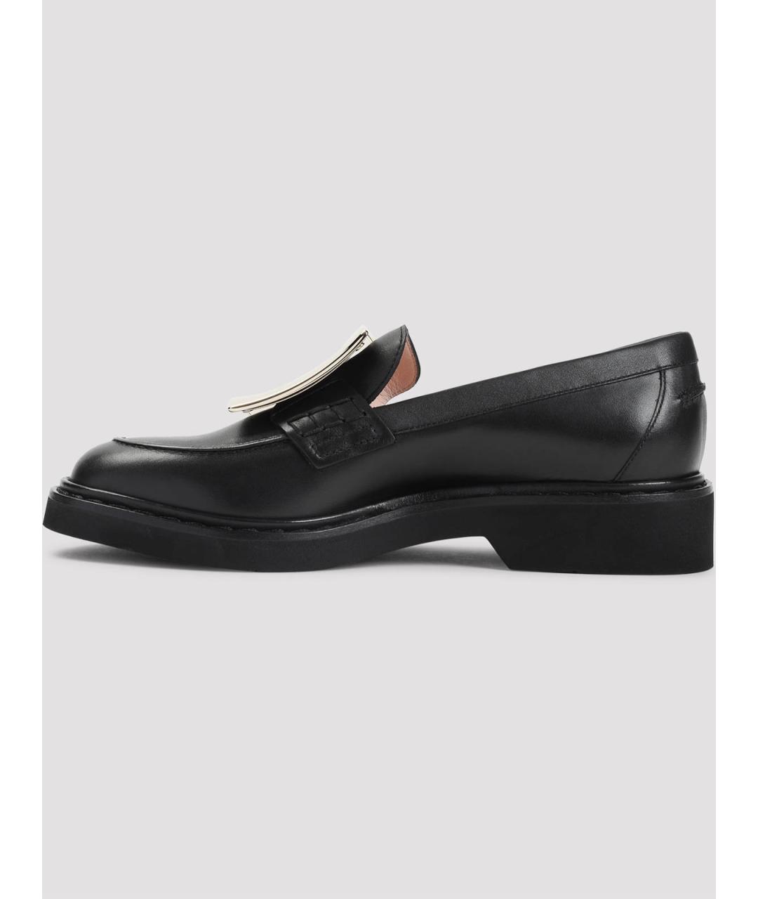 ROGER VIVIER Черные кожаные лоферы, фото 2