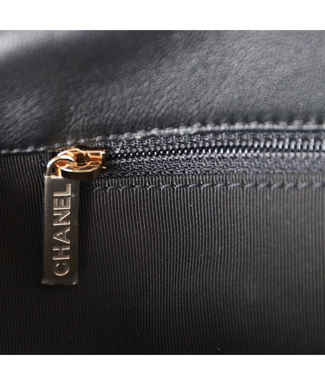 CHANEL Темно-синяя твидовая сумка через плечо, фото 4
