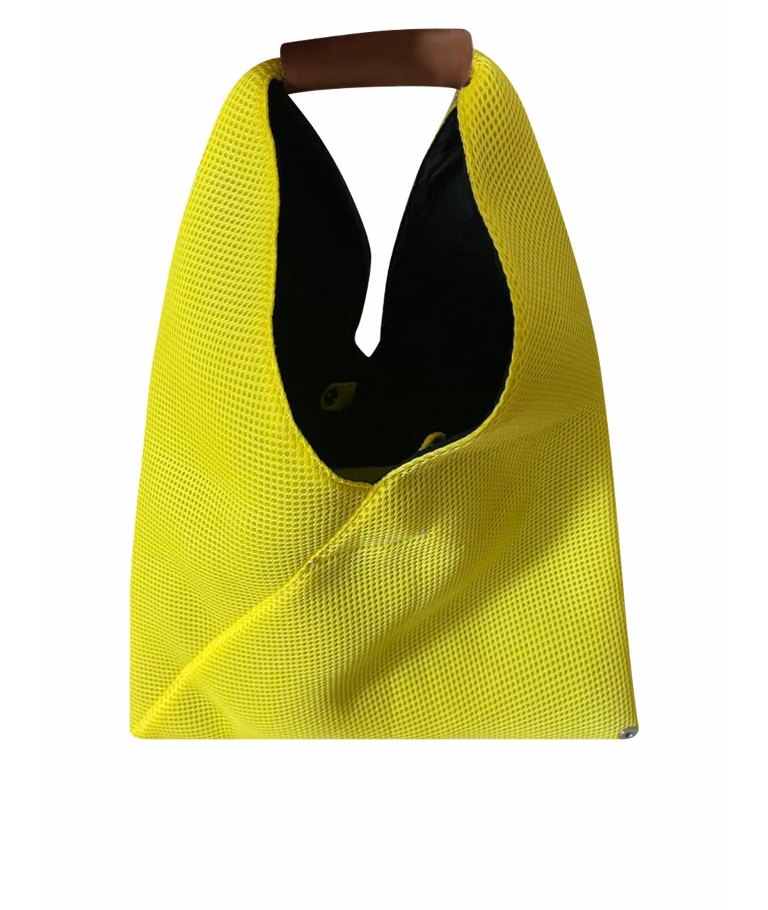 MM6 MAISON MARGIELA Желтая синтетическая дорожная/спортивная сумка, фото 1