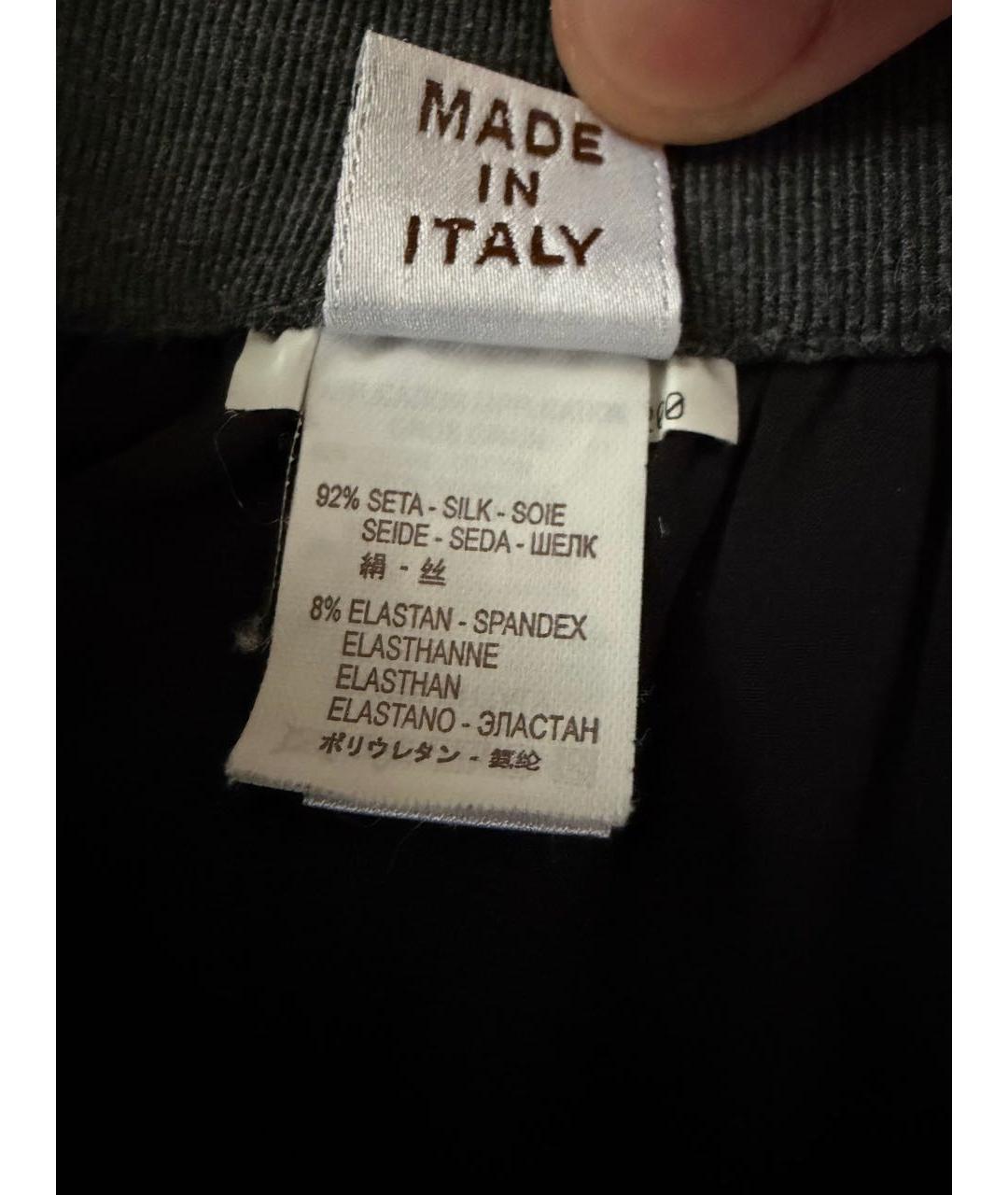 BRUNELLO CUCINELLI Черные шелковые брюки узкие, фото 4