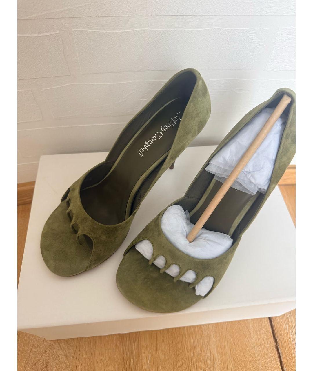 JEFFREY CAMPBELL Зеленые замшевые туфли, фото 3