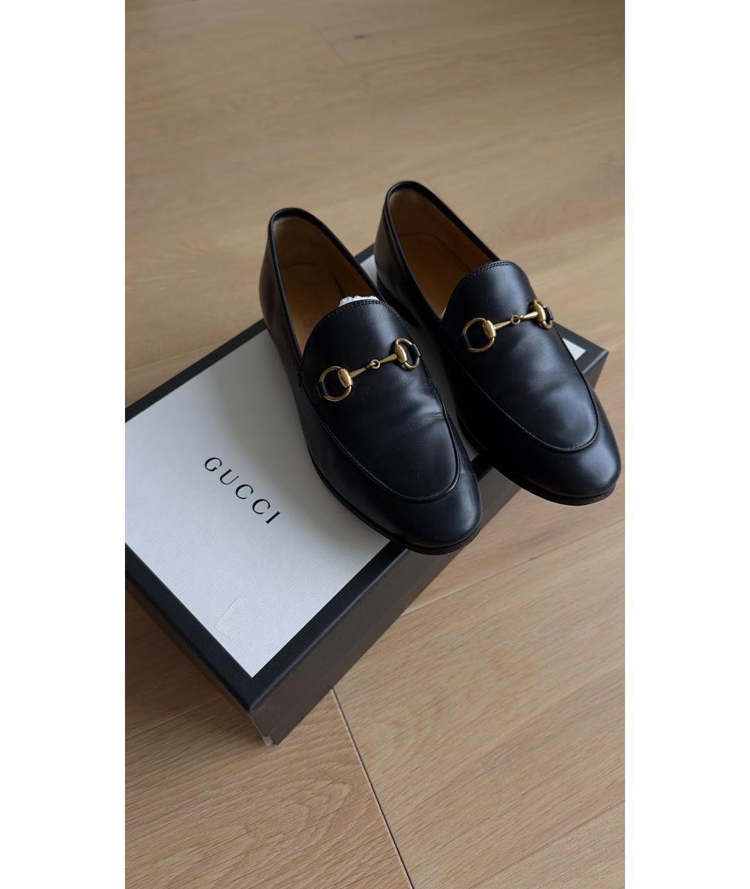 GUCCI Черные кожаные лоферы, фото 2