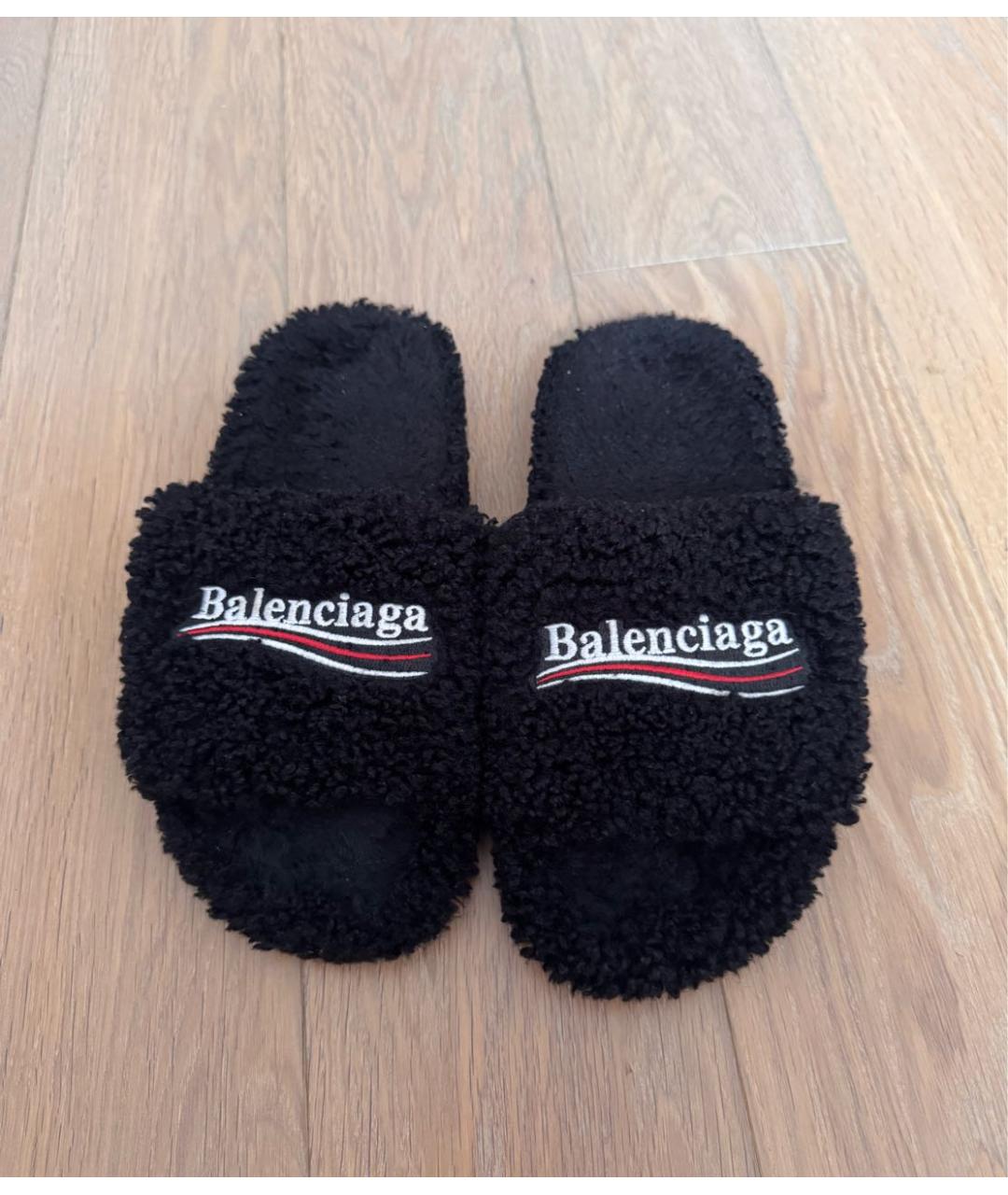 BALENCIAGA Черные шлепанцы, фото 2