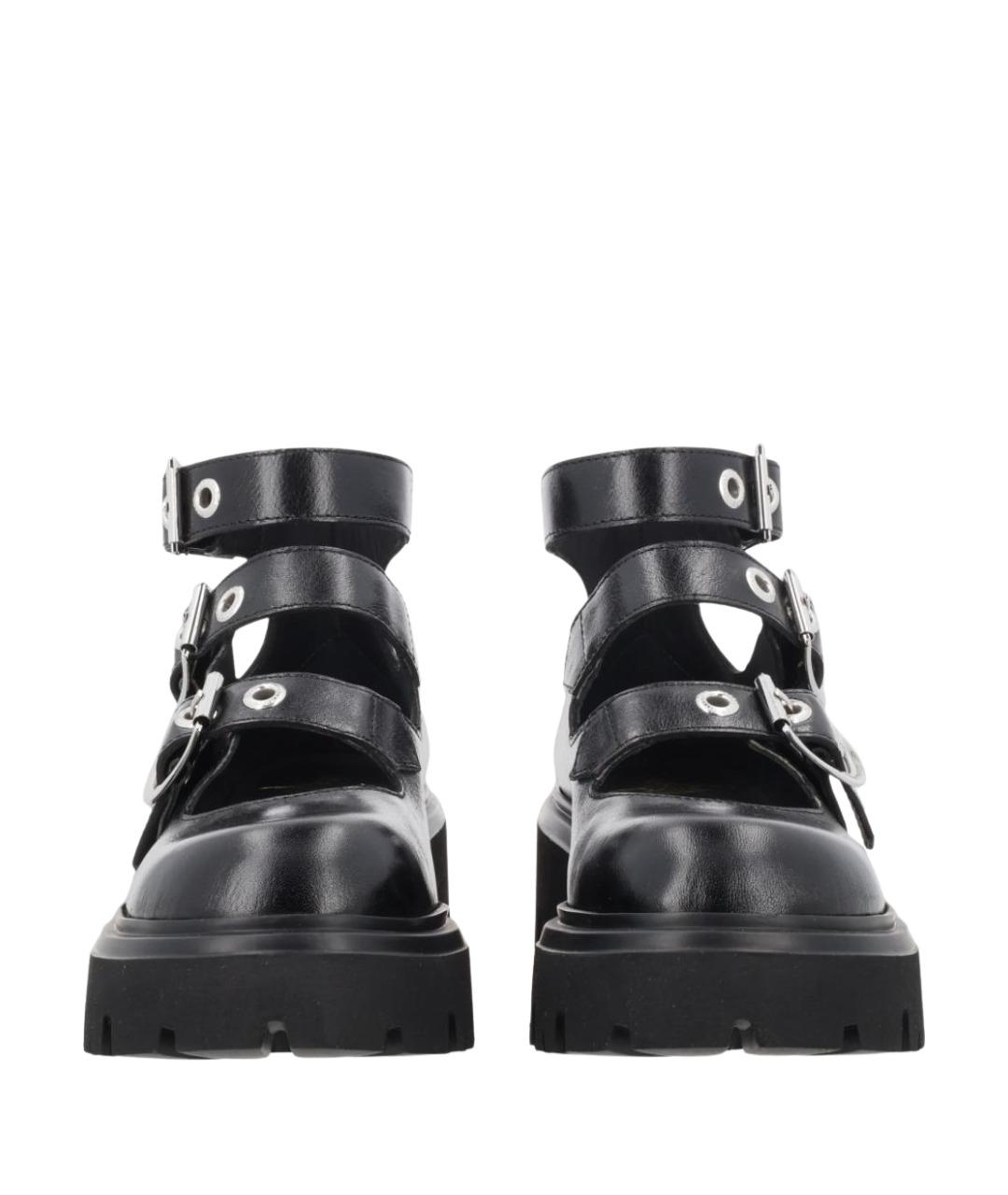 VIVIENNE WESTWOOD Черные кожаные босоножки, фото 3