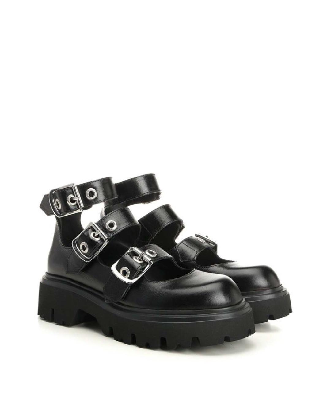 VIVIENNE WESTWOOD Черные кожаные босоножки, фото 2