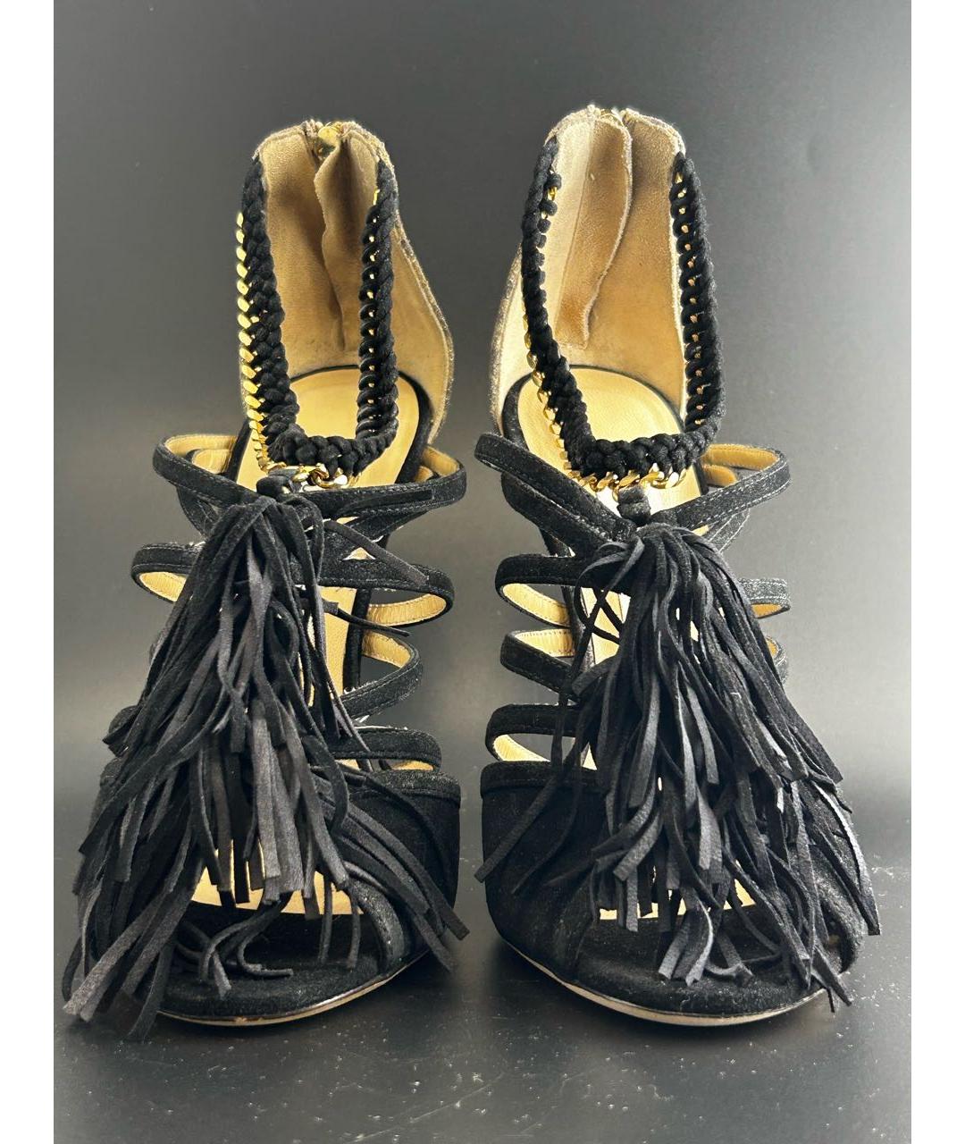 JIMMY CHOO Черные замшевые босоножки, фото 3