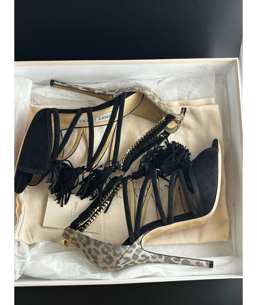 JIMMY CHOO Черные замшевые босоножки, фото 8