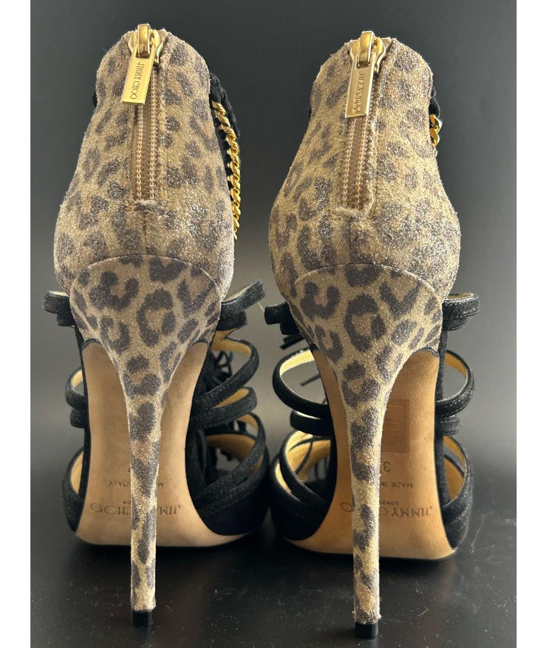JIMMY CHOO Черные замшевые босоножки, фото 4