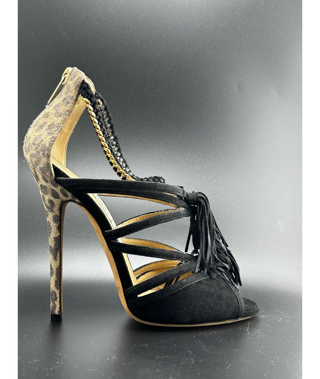 JIMMY CHOO Черные замшевые босоножки, фото 9
