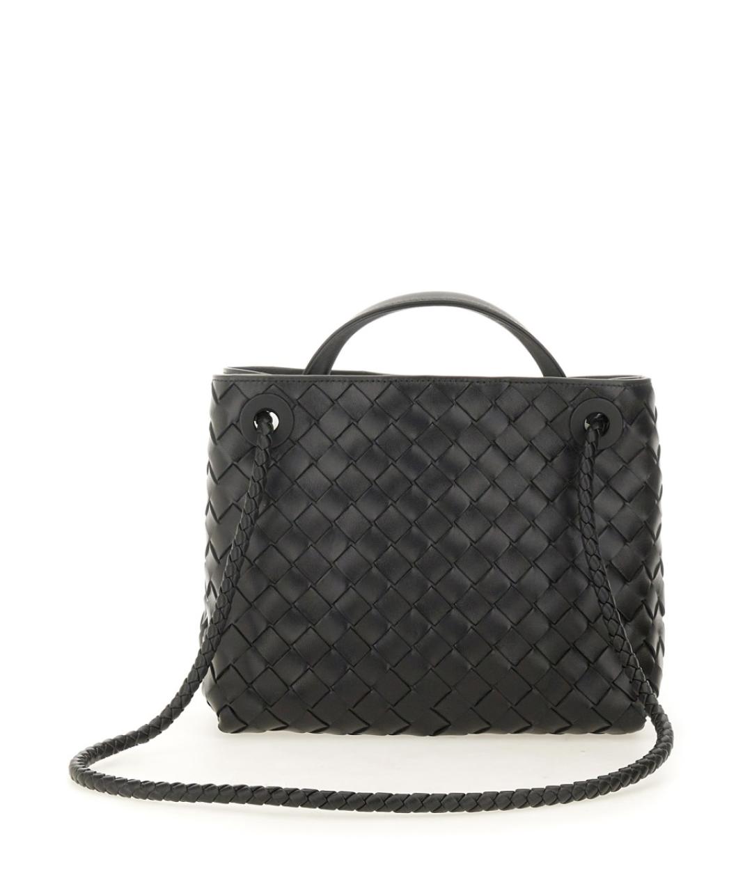 BOTTEGA VENETA Черная кожаная сумка тоут, фото 4