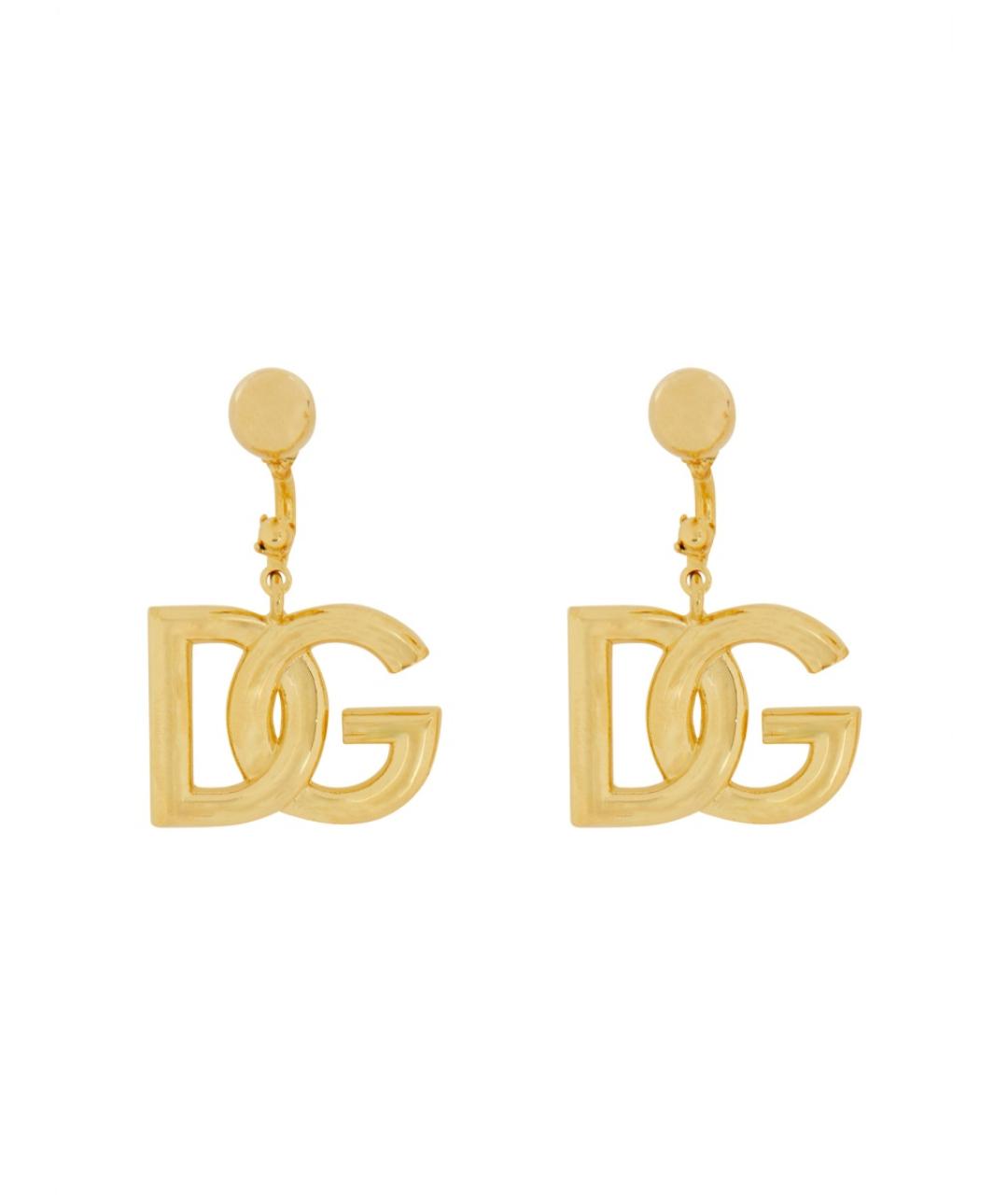 DOLCE&GABBANA Золотые металлические серьги, фото 3