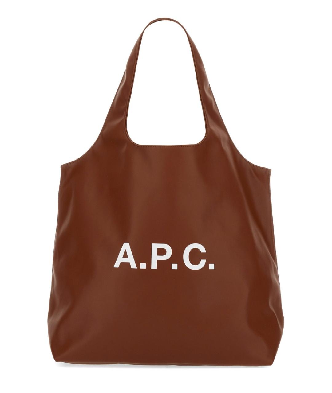 A.P.C. Коричневая сумка тоут, фото 1