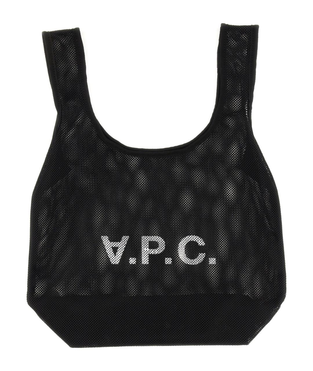 A.P.C. Черная синтетическая сумка тоут, фото 1