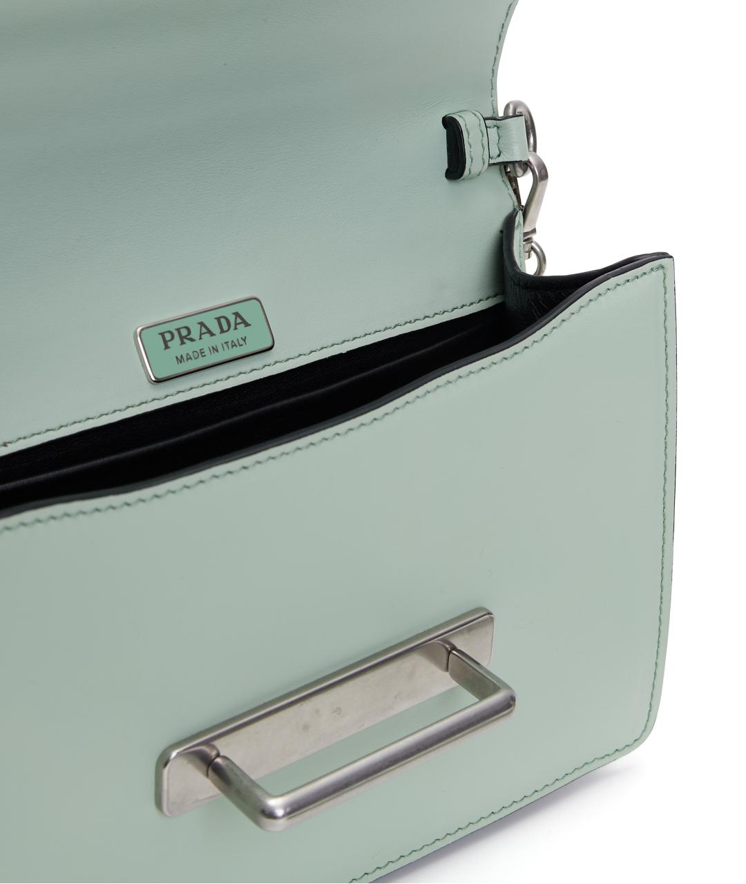 PRADA Зеленая кожаная сумка через плечо, фото 4