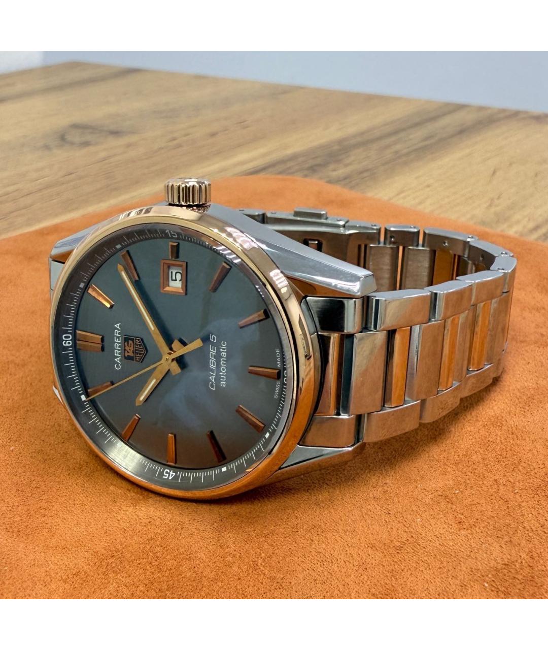 TAG HEUER Белые часы из золота и стали, фото 2
