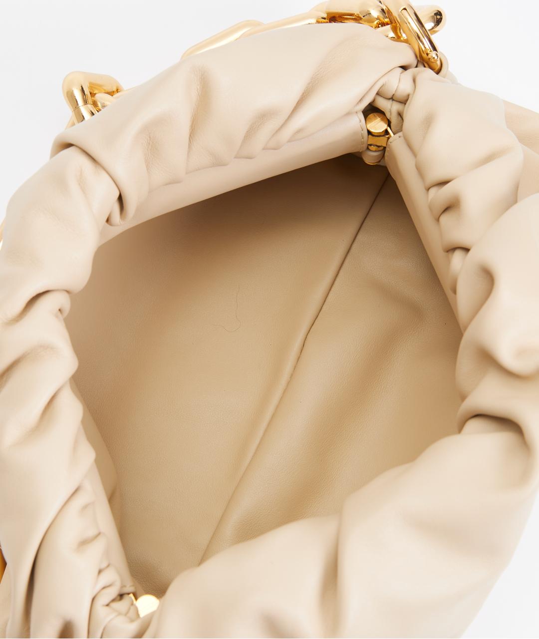 BOTTEGA VENETA Бежевая кожаная сумка через плечо, фото 6