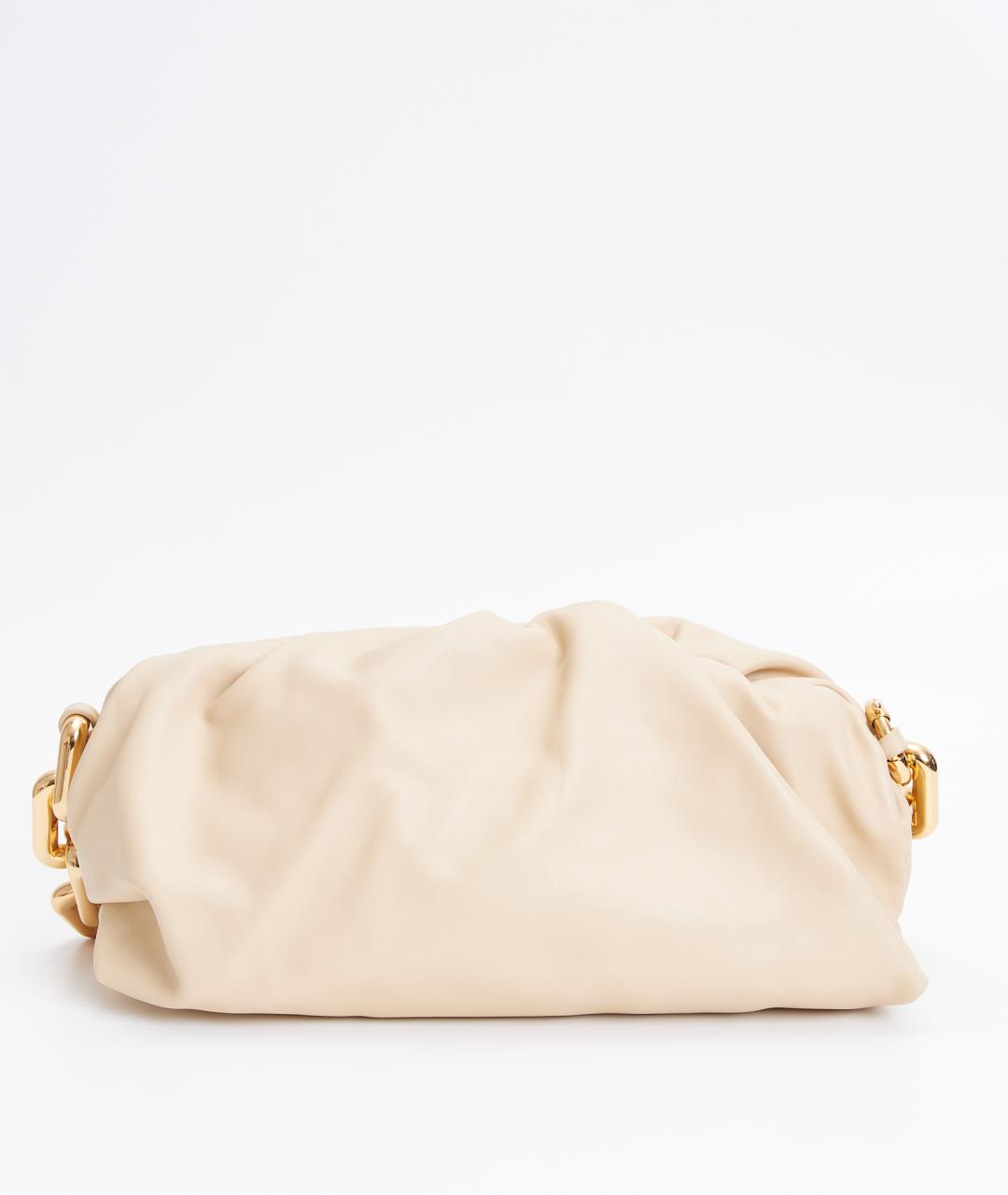 BOTTEGA VENETA Бежевая кожаная сумка через плечо, фото 3