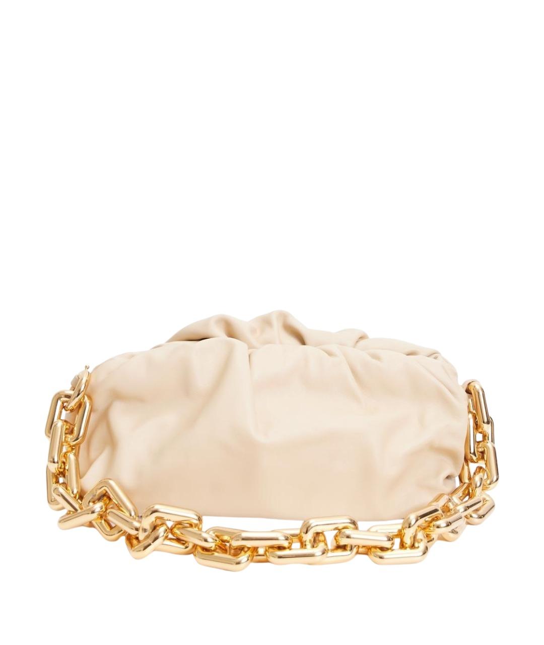 BOTTEGA VENETA Бежевая кожаная сумка через плечо, фото 1
