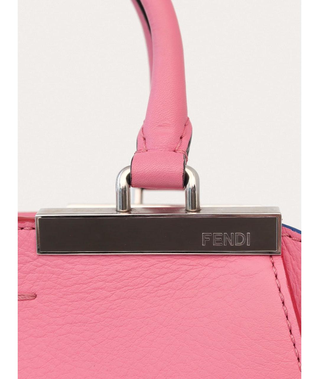 FENDI Розовая кожаная сумка через плечо, фото 7