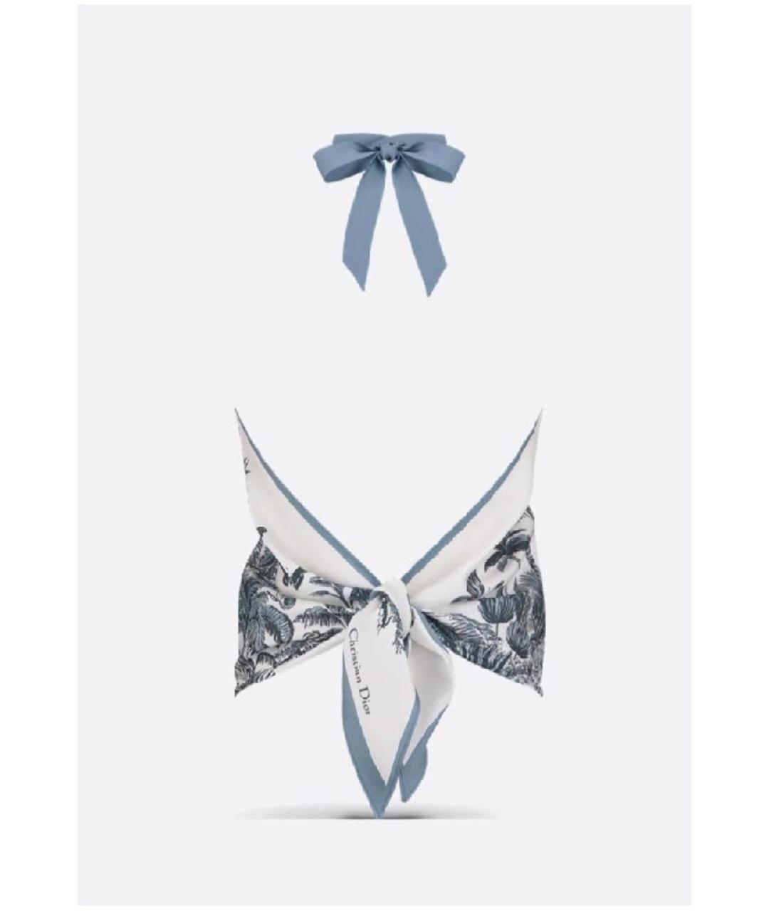CHRISTIAN DIOR Синяя шелковая блузы, фото 2