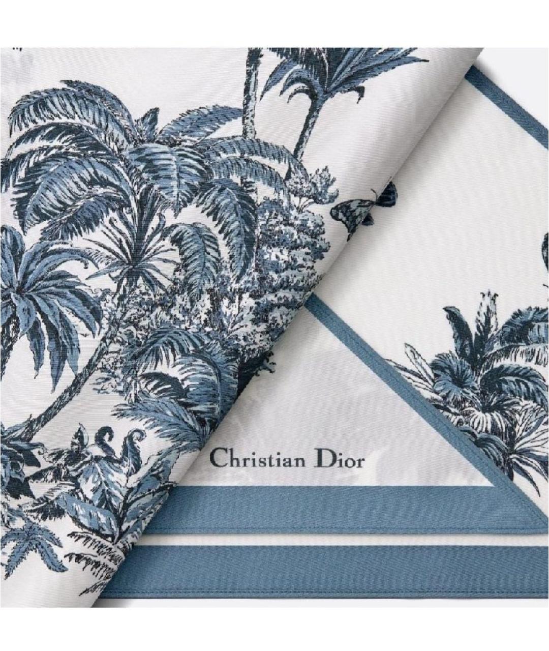 CHRISTIAN DIOR Синяя шелковая блузы, фото 3