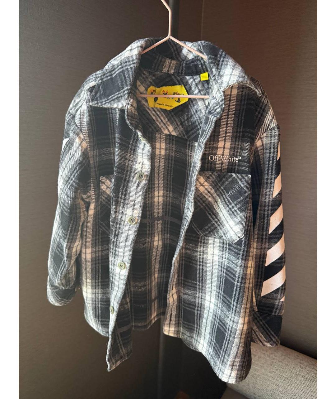 OFF-WHITE Серая хлопковая рубашка/блузка, фото 5