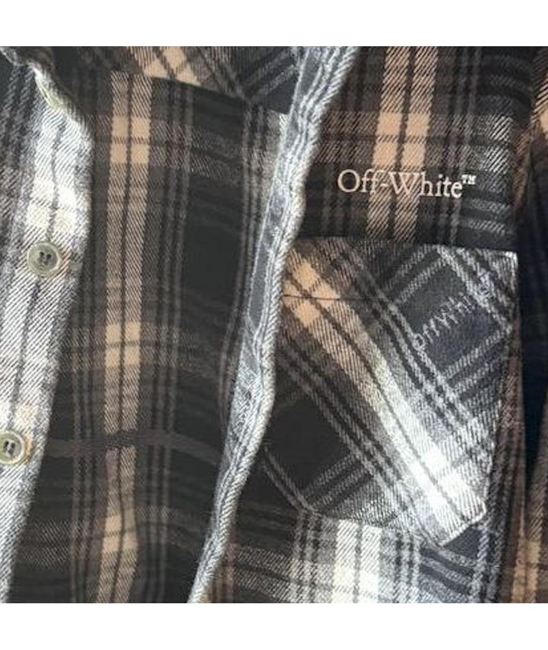 OFF-WHITE Серая хлопковая рубашка/блузка, фото 4
